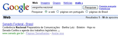 A vingança no google